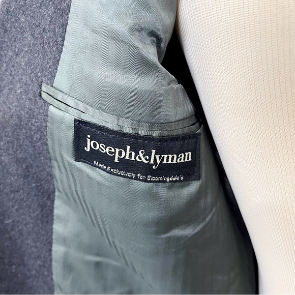 Joseph & Lyman Men's 100% Cashmere Sport Coat Blazer Charcoal Jacket Dark Gray - Picture 5 of 15